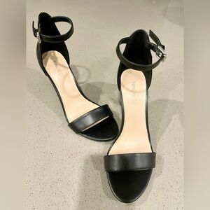 Nine West Black Ankle Strap Heels